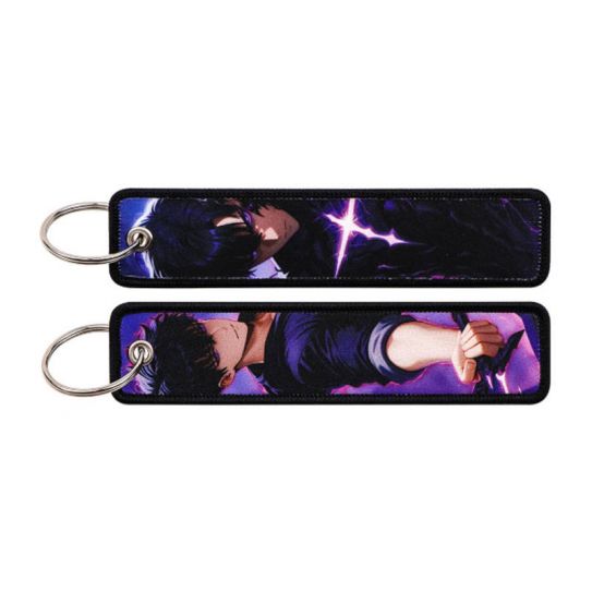 Брелок тканевый с кольцом Поднятие уровня в одиночку 96