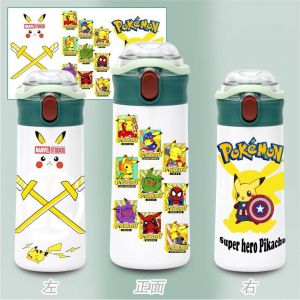 Бутылочка для воды металлическая 500 мл Покемон Пикачу 3