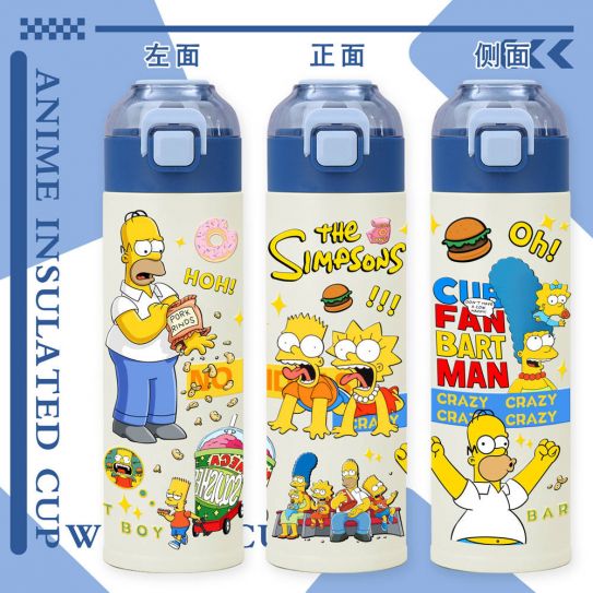 Бутылочка для воды металлическая 500 мл Симпсоны