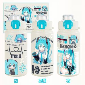 Бутылочка для воды металлическая 600 мл Мику Хатсуне 3