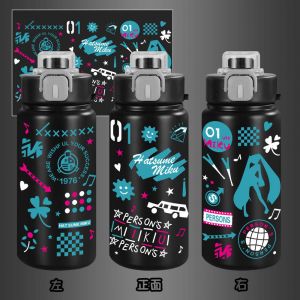 Бутылочка для воды металлическая 600 мл Мику Хатсуне 6