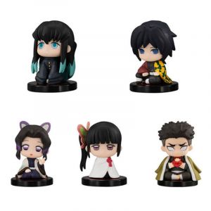 Набор аниме фигурок из 5-ти штук - Клинок рассекающий демонов (Гемей, Канао, Муичиро, Шинобу, Томиока)