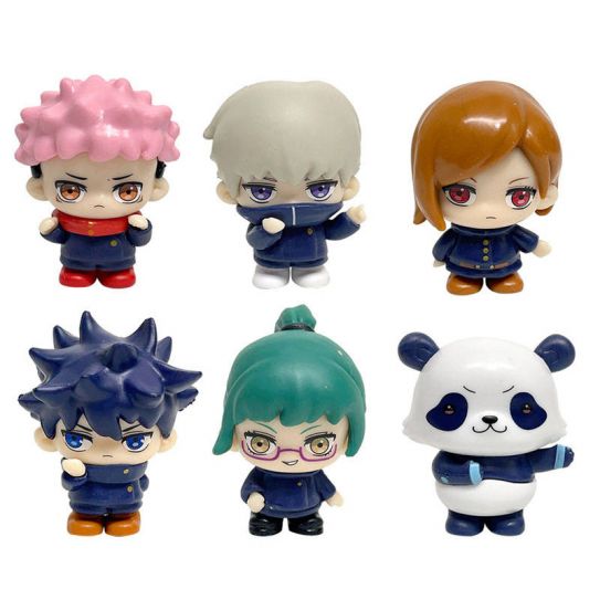 Набор аниме фигурок из 6-ти штук - Магическая битва (Итадори, Инумаки, Нобара, Мегумин, Зенин, Панда)