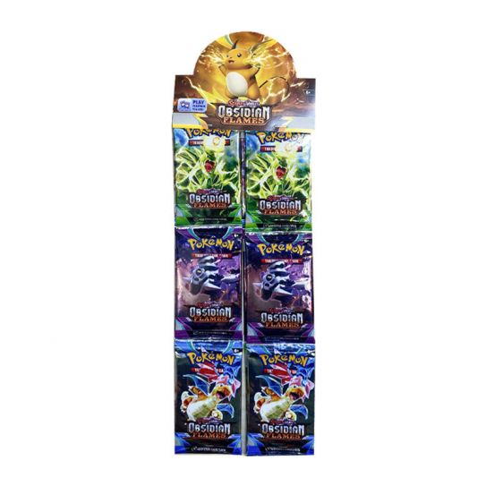 Набор коллекционных-карточек бустеров на ленте  "Покемоны 7" 12 бустеров (OBSIDIAN)