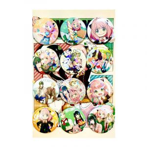 Набор значков 12 шт. 45 мл. на блистере Семья шпиона