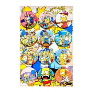 Набор значков 12 шт. 45 мл. на блистере Симпсоны