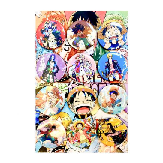 Набор значков 12 шт. 45 мл. на блистере Ван Пис