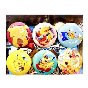 Набор значков 6 шт. 45 мл. на блистере Покемон