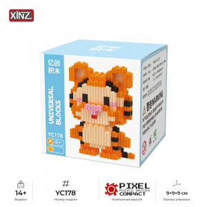 3Д конструктор из мини блоков XINZ Тигра (581 блока)