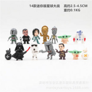 Набор аниме фигурок коллекционных Звездные войны STAR WARS из 14-и штук (2,5-4,5 см.) (упаковка пакет)