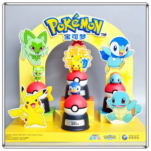 Гача фигурка коллекционная Покемон Pokemon Light Motion Display солнечная батарея, двигается (цена за шт. в блоке 4 шт.)