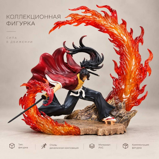 Аниме фигурка коллекционная Лезвие рассекающее демонов - Ёриичи Цугикуни 23см (цветная коробка)