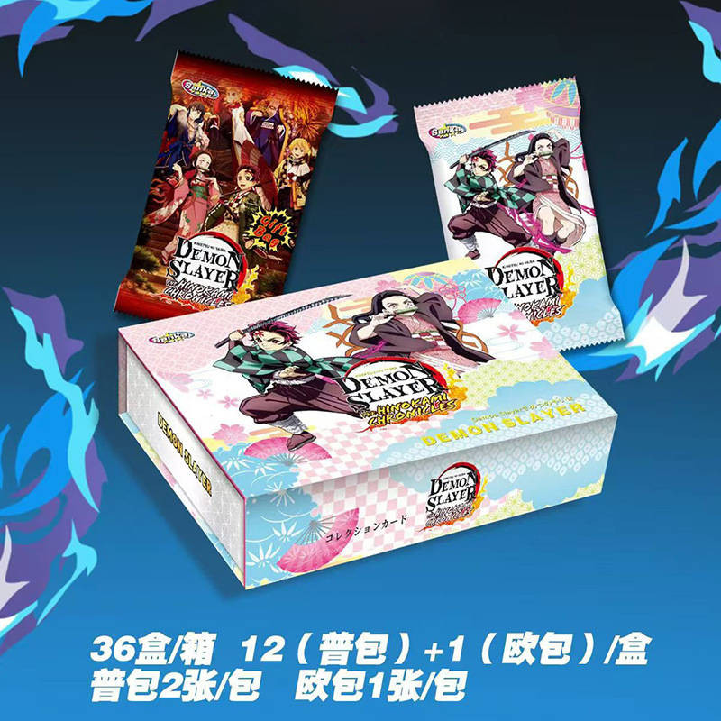 Блок с коллекционными карточками-бустерами Клинок разрезающий демонов 36