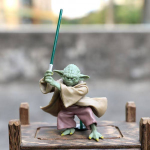 Фигурка по фильму STAR WARS Магистр Йода в боевой позе 7см (цветная коробка)
