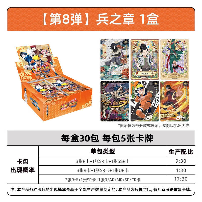 Блок с коллекционными карточками-бустерами KAYO "Молодой шиноби" 3