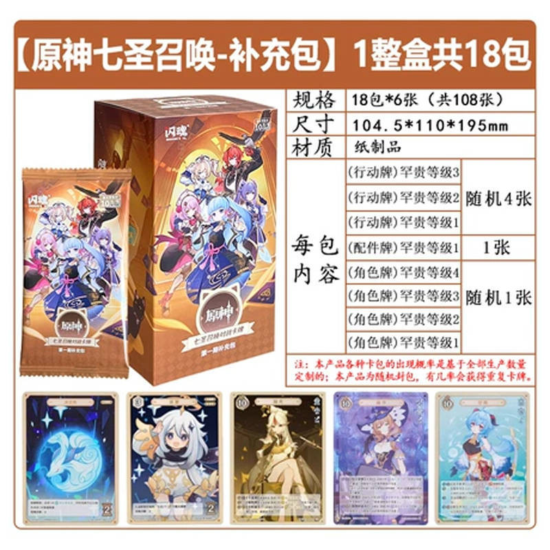 Блок с коллекционными карточками-бустерами KAYO "Геншин Инпакт" 1