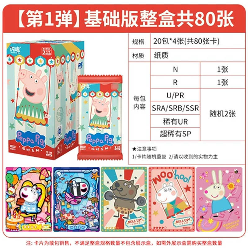Блок с коллекционными карточками-бустерами KAYO "Свинка Пеппа" 1