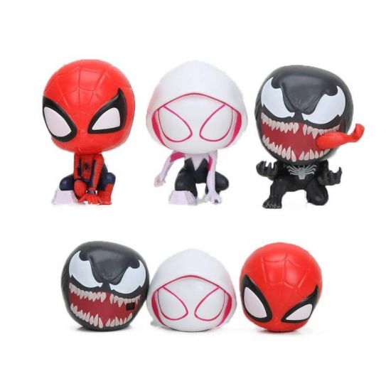 Набор аниме фигурок из 3-х штук шарики "Пауки" (8 см.) 1178