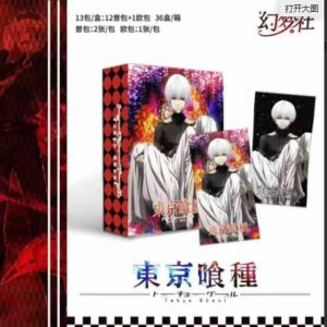 Блок с коллекционными карточками-бустерами по аниме "Токийский гуль" 2 (13 бустеров, 26 карточек)