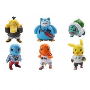 Набор аниме фигурок из 6-и штук "Покемоны в брендах" (5 см.) 1105