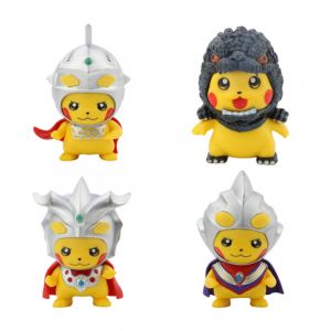 Набор аниме фигурок из 4-х штук "Пикачу-ультрамен"