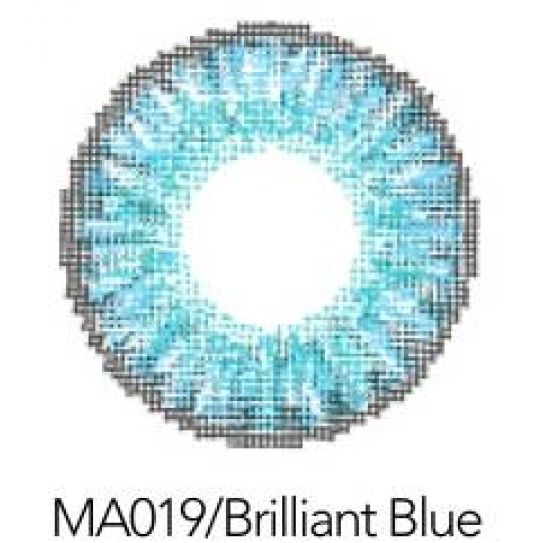 Контактные линзы 2шт MА019, 14,5 мм Brilliant Blue