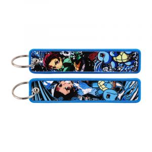 Брелок тканевый с кольцом Клинок рассекающий демонов и покемон 77