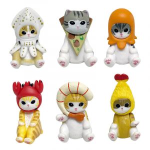 Набор фигурок из 5-ти штук - Котики в костюмах еды 2