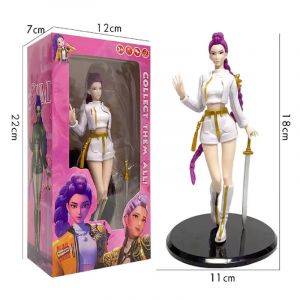 Аниме фигурка K-POP охотницы на демонов Руми в белом костюме (цветная коробка)