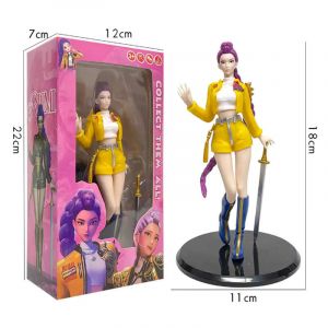 Аниме фигурка K-POP охотницы на демонов Руми в желтом костюме (цветная коробка)