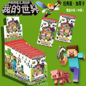 Блок с коллекционными карточками-бустерами по игре "Майнкрафт" 12 (30 бустеров по 3 карточки)