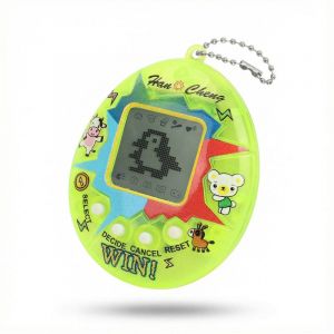 Тамагочи электронный питомец ч/б Яйцо на цепочке (прозрачный), 4 вида в ассорти