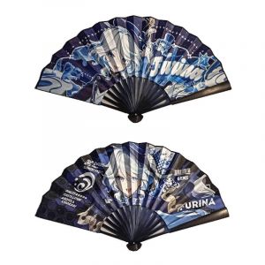 Веер деревянный 60 на 33 см Геншин Импакт Фурина
