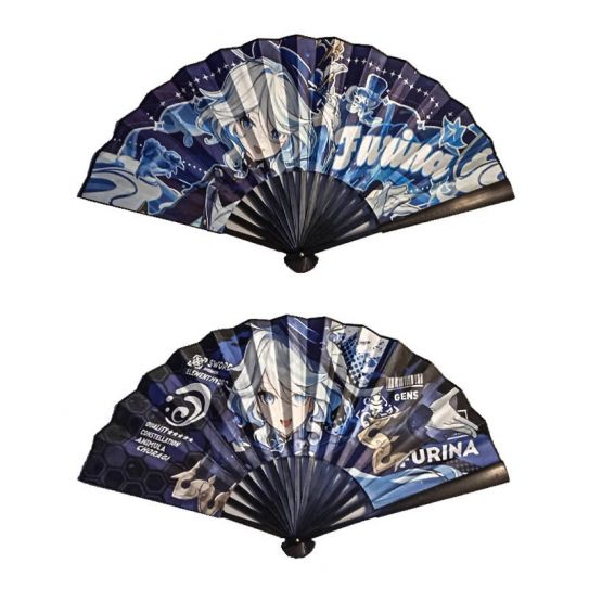 Веер деревянный 60 на 33 см Геншин Импакт Фурина