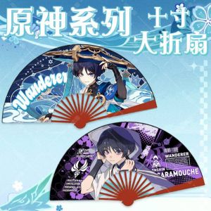 Веер деревянный 60 на 33 см Геншин Импакт Странник