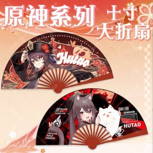 Веер деревянный 60 на 33 см Геншин Хутао