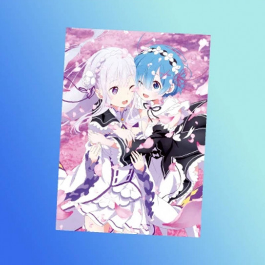 Плакат Аниме А3 №029 Re:Zero – жизнь с нуля в другом мире