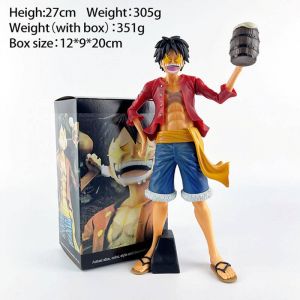 Аниме фигурка Ван Пис Монки Д. Луффи пьет квас (цветная коробка) (27 см)