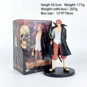 Аниме фигурка Ван Пис Шанкс в черном плаще (цветная коробка) (18.5см)