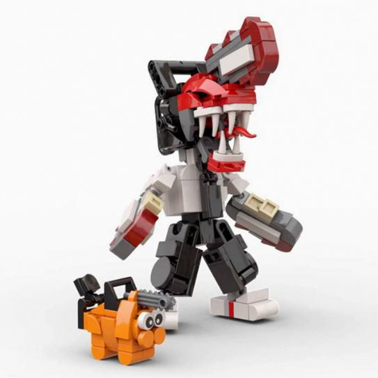 Аниме фигурка контструктор Человек бензопила Дэндзи и Почито