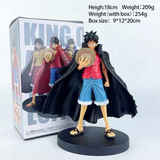 Аниме фигурка Луффи "Ван Пис" прижал шляпу к груди (с коробочкой) (18 см)