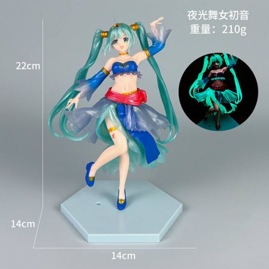 Аниме фигурка Мику Хатсуне светится в темноте