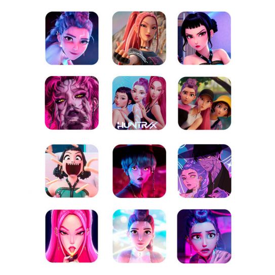 Набор 3D стикеров 12шт K-POP Охотницы на демонов 3