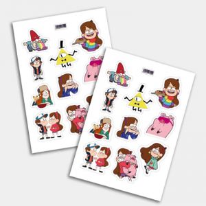 Стикеры А5 для ручной вырезки №0060 "Гравити Фолз"