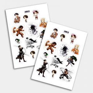 Стикеры А5 для ручной вырезки №0075 "Атака Титанов"