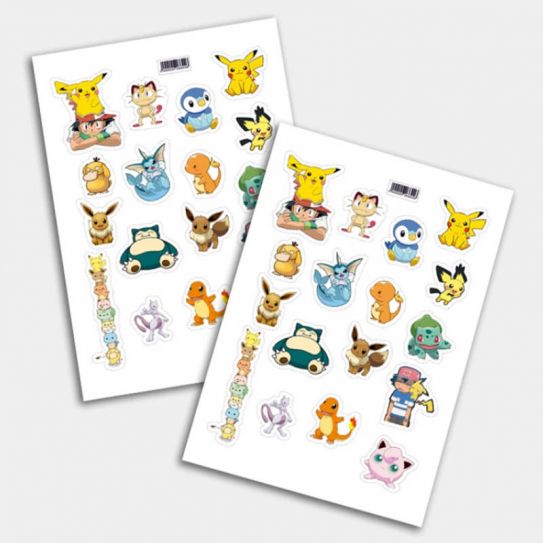 Стикеры А5 для ручной вырезки №0081 "Покемоны"