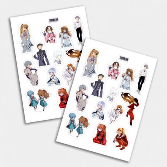 Стикеры А5 для ручной вырезки №0101 "Евангелион"