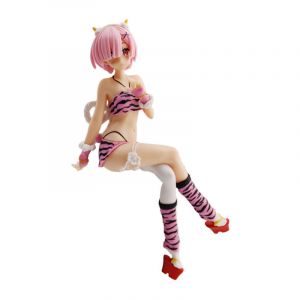 Аниме фигурка Ре:Зеро Рам сидит в леопардовой одежде