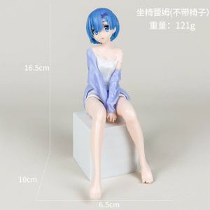 Аниме фигурка Рэми сидит в ночнушке (16.5 см)