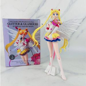 Аниме фигурка Сейлор Мун - Усаги Цукино с розовым жезлом 25 см. (цветная коробка)